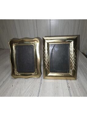 Vtg Gold Tone Ornate 5x7 Picture Frames Brass? Photo Memories Gallery Wall